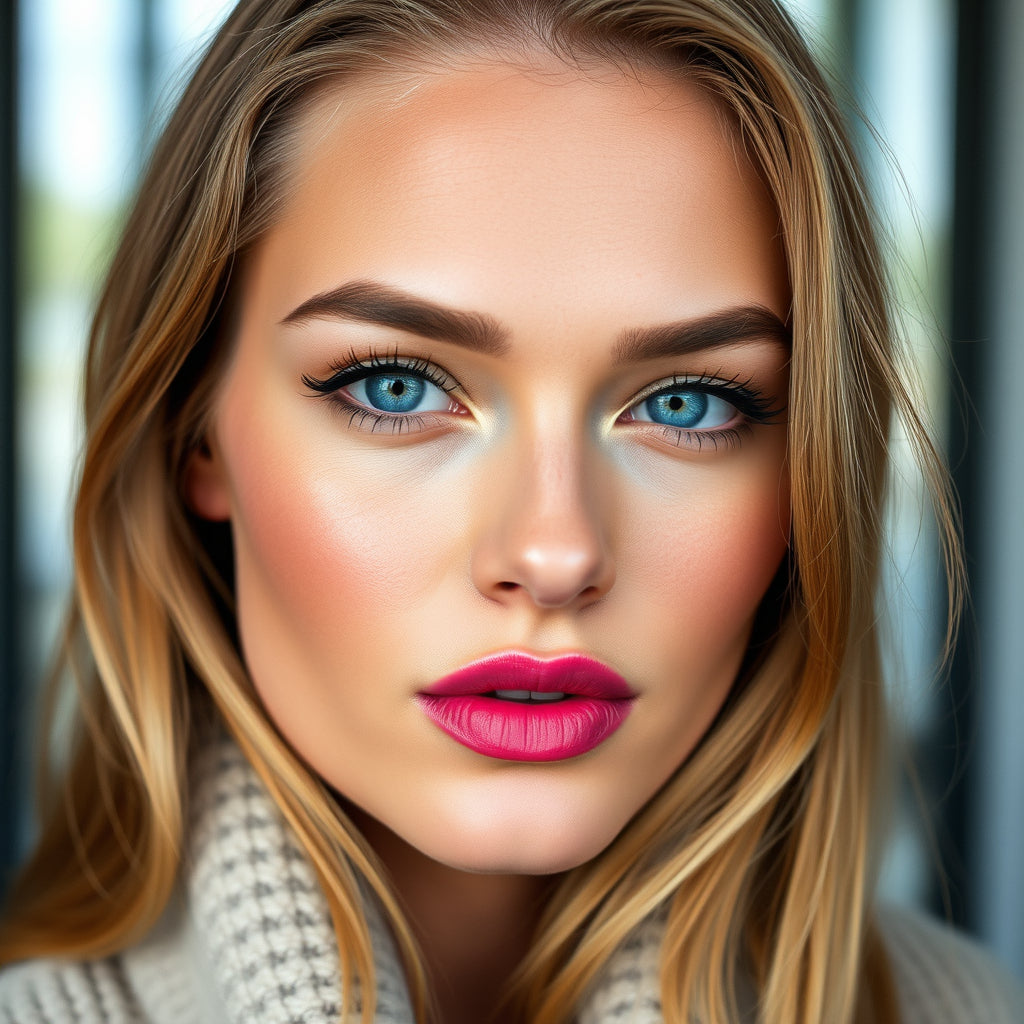 Pink Matte Golden Round tube Lip Stick