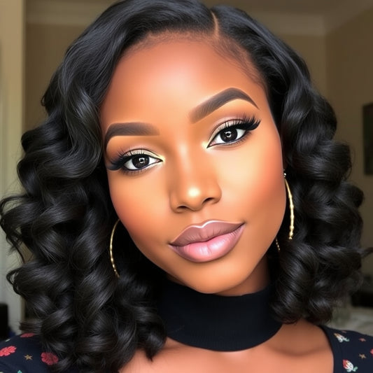 13x6 Bob Lace Front Deep Wave Wig