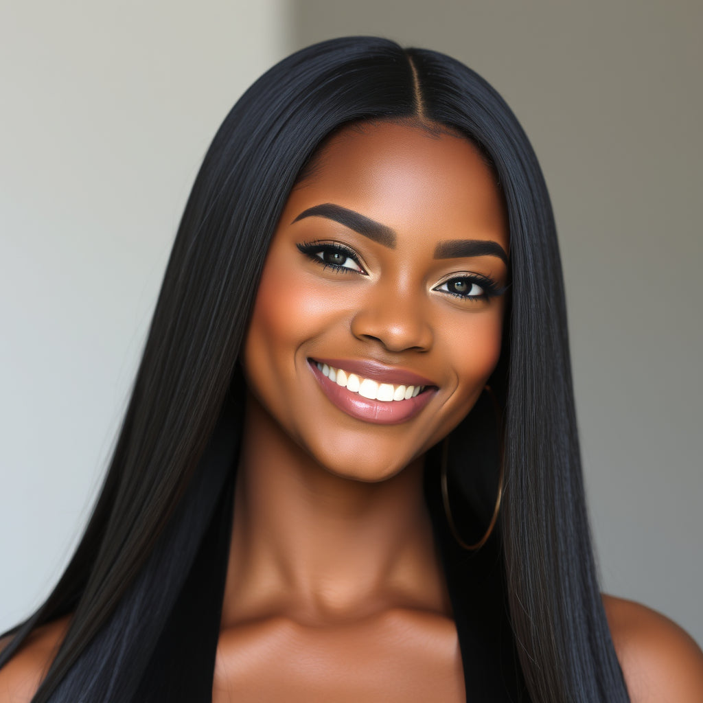 Straight Human Hair 13x4 Front Lace Wig