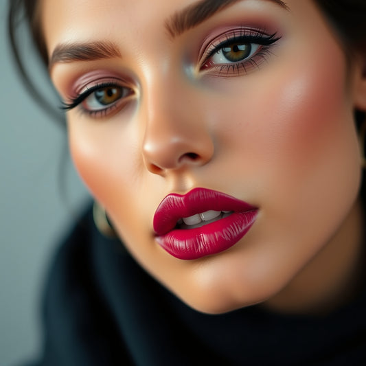 Raspberry Matte Golden Round tube Lip Stick