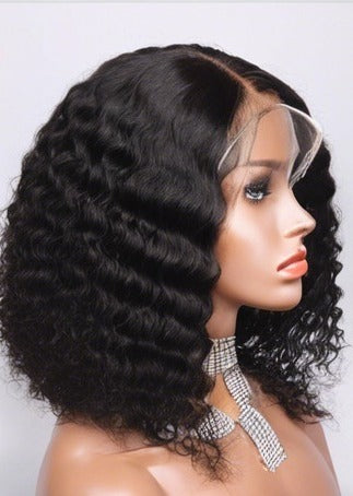 13x6 Bob Lace Front Deep Wave Wig