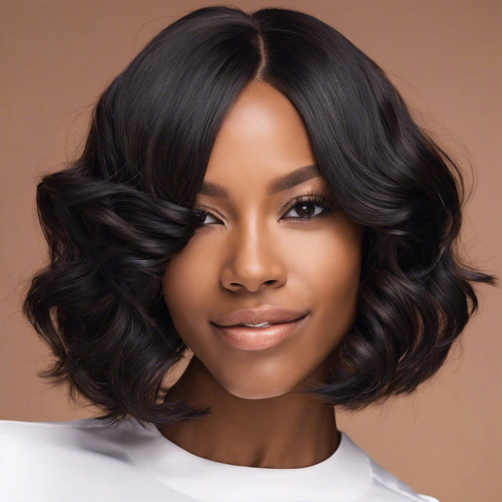 13x6 Bob Lace Front Water Wave Wig