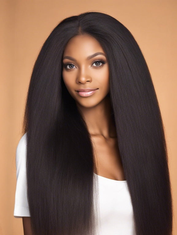 Kinky Straight 5x5 HD Lace Closure Wig