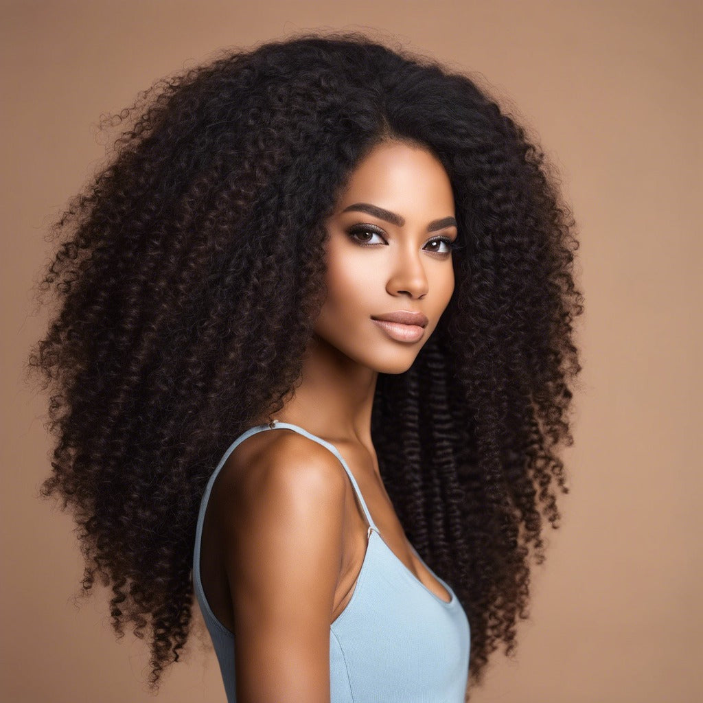 7x4 Kinky Curly Wigs Human Hair