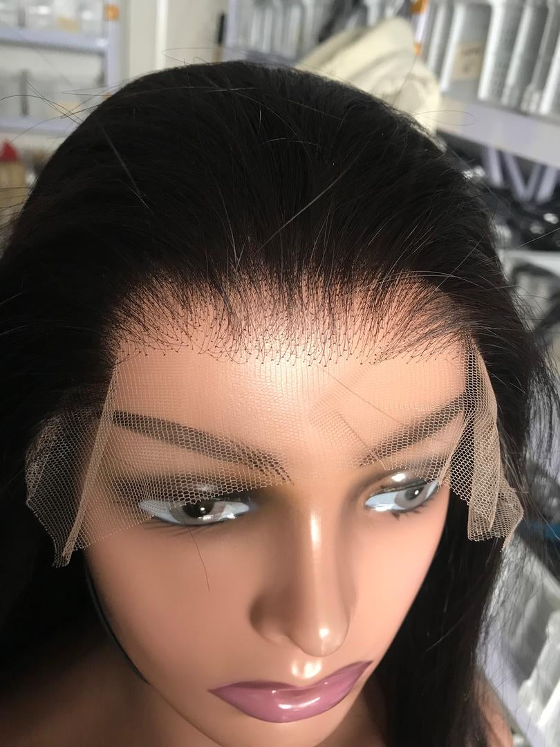 7x4 Straight Lace closure Wig Human Hair