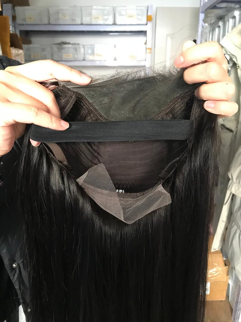 7x4 Straight Lace closure Wig Human Hair