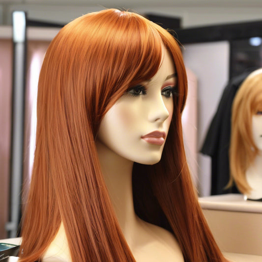 24" Length 13"*4" Straight Ginger Front Lace Wig