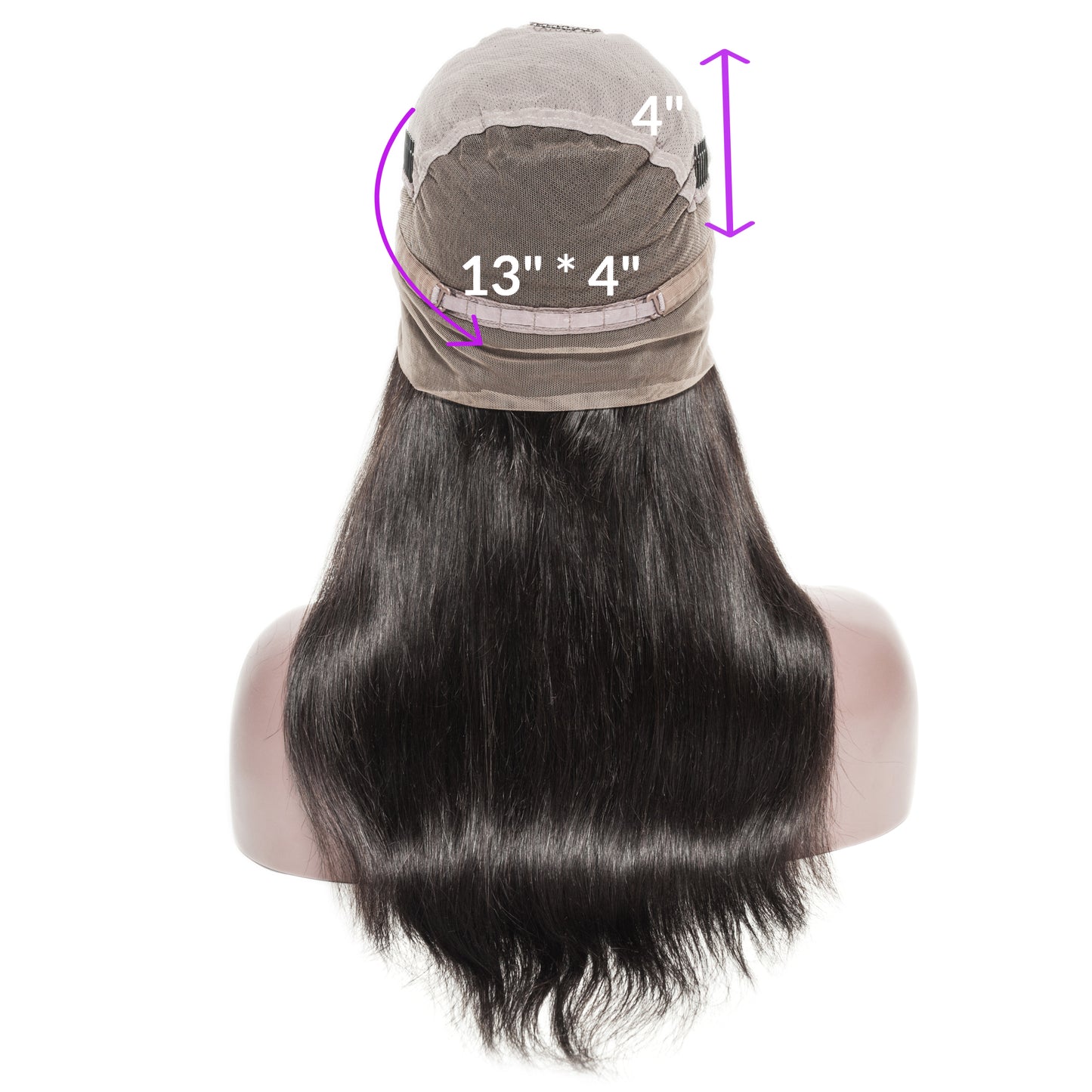 Straight Human Hair 13x4 Front Lace Wig